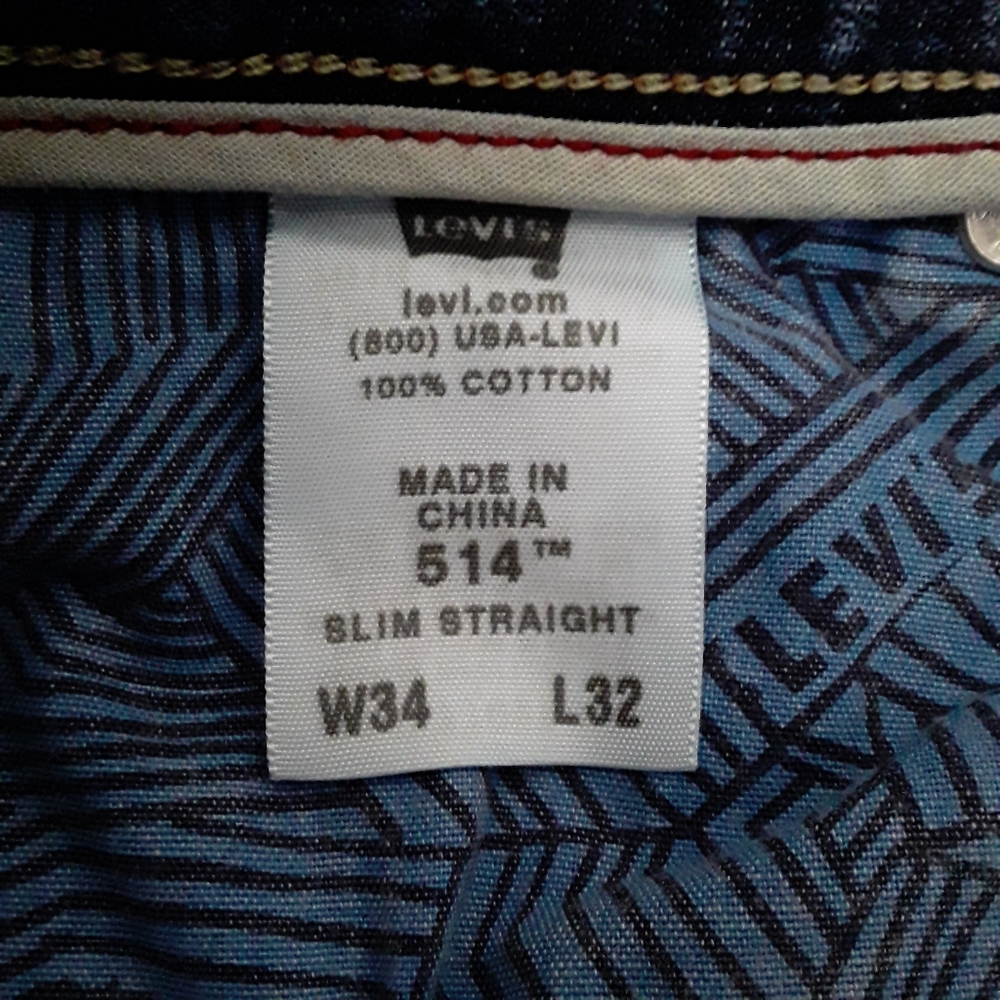 Mens Levi's 514 Slim Straight Jeans - Picture 8 of 8